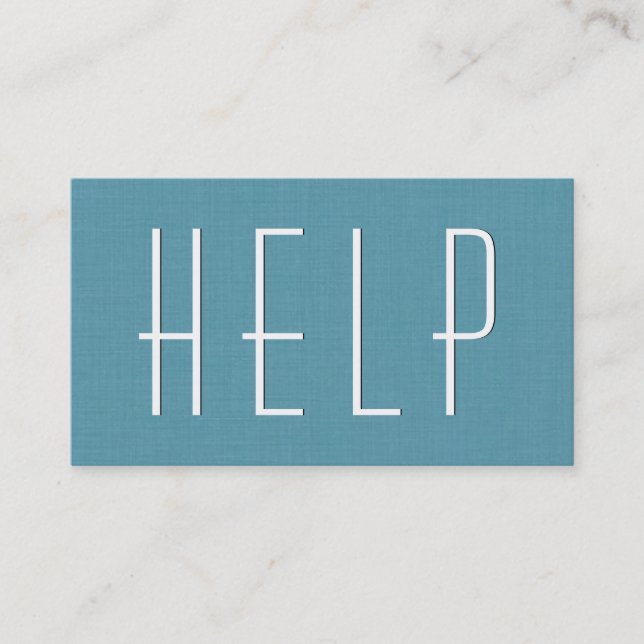 Aqua VOLUNTEER Simple Style V40 Business Card (Front)