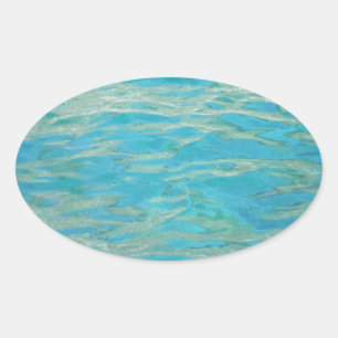 Aqua Water Oval Sticker