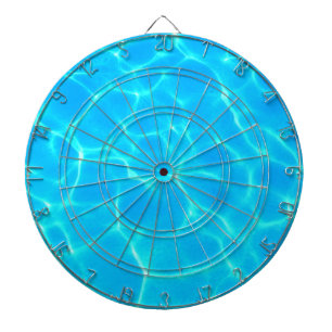 Aqua Water Pattern With Reflection Waves Dartboard