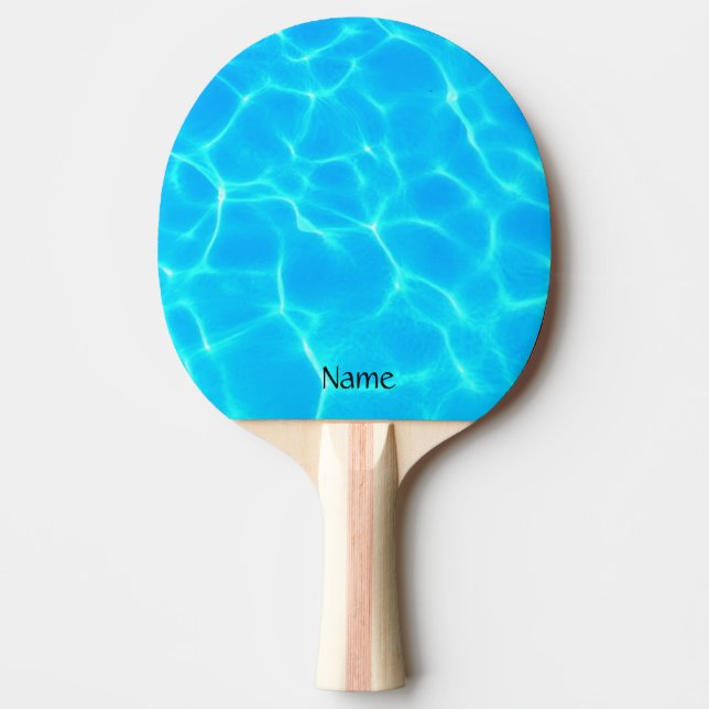 Aqua Water Pattern With Reflection Waves Ping Pong Paddle (Front)