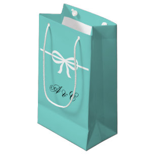 Aqua & White Bows Party Bags