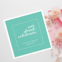 Aqua & White Modern Minimalist Wedding