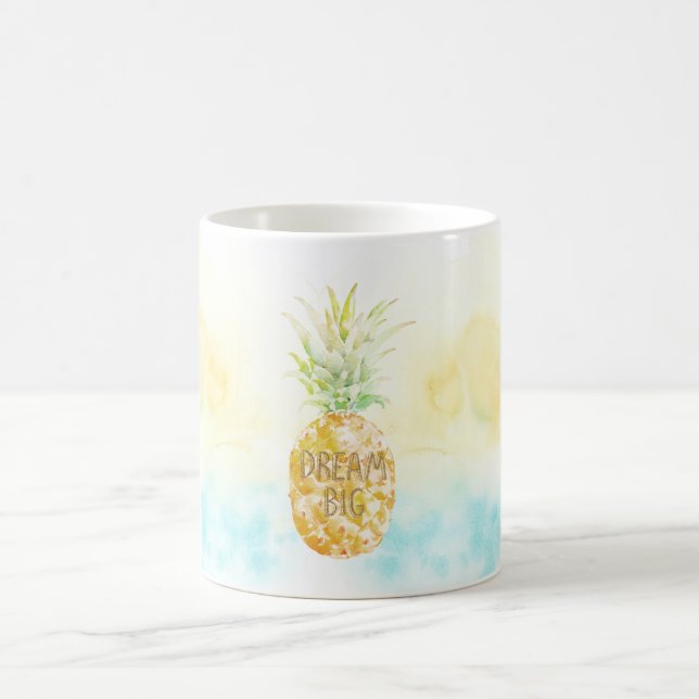 Aqua Yellow Pineapple Gold Dream       Coffee Mug (Center)