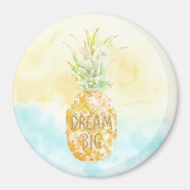Aqua Yellow Pineapple Gold Dream       Magnet (Front)