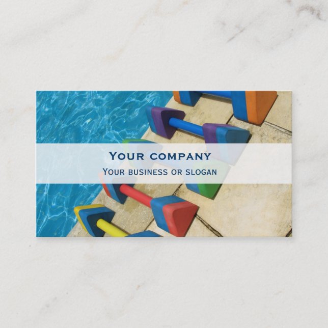 "Aquacise" double-face business card (Front)