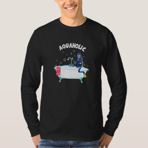 Aquaholic Diver Scuba Diving Ocean Sea Underwater T-Shirt