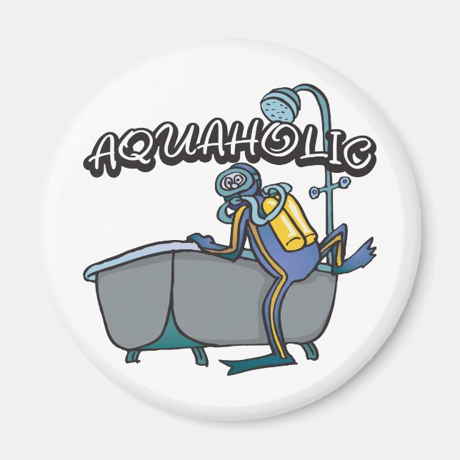 Aquaholic SCUBA Magnet (Front)