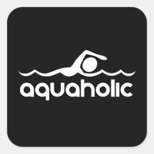 Aquaholic Square Sticker