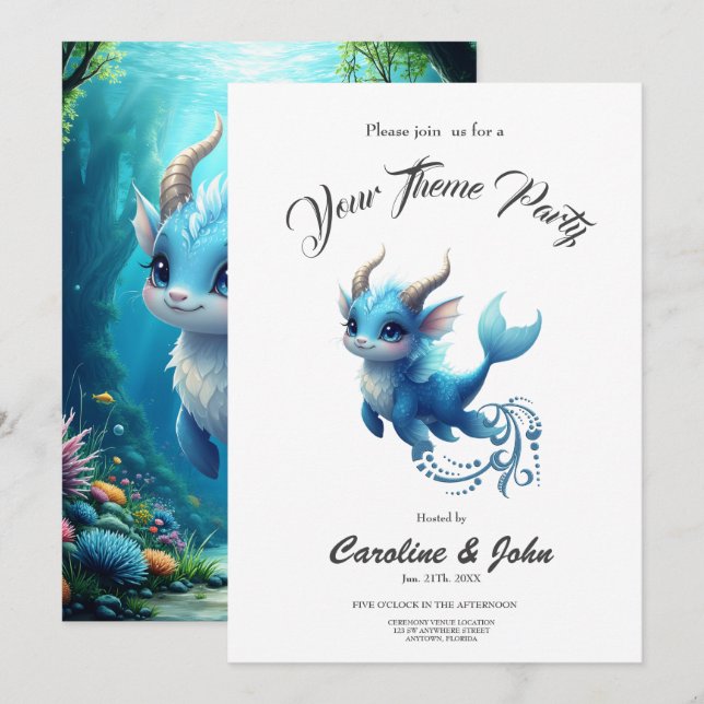 Aqualumi – Keeper of Coral Dreams.  Invitation (Front/Back)