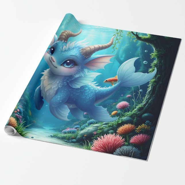 Aqualumi – Keeper of Coral Dreams.  Wrapping Paper (Unrolled)