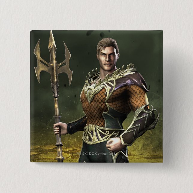 Aquaman 15 Cm Square Badge (Front)