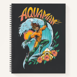 Aquaman and Trident Rising Surf Graphic Notebook
