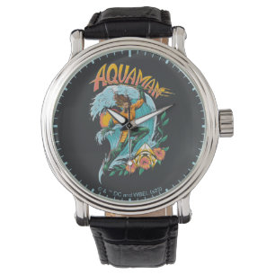Aquaman and Trident Rising Surf Graphic Watch