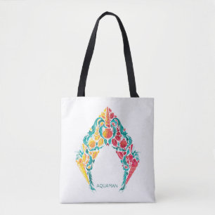 Aquaman Aquaman & Mera Themed Seashell Logo Tote Bag