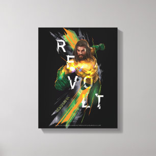 Aquaman   Aquaman "Revolt" Refracted Graphic Canvas Print