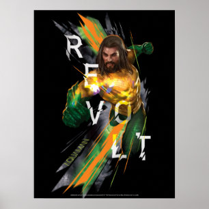 Aquaman   Aquaman "Revolt" Refracted Graphic Poster