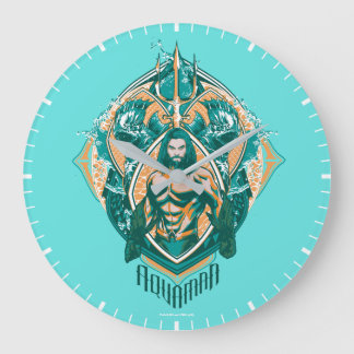 Aquaman | Aquaman & Trenchers Graphic Large Clock