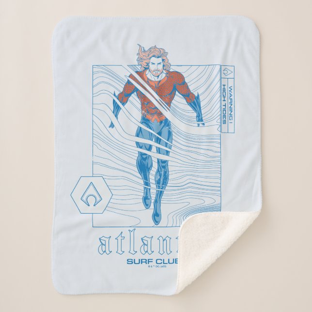 Aquaman - Atlantis Surf Club Sherpa Blanket (Front)