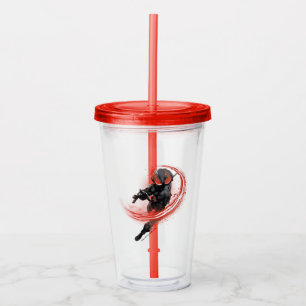 Aquaman   Black Manta Red Swipe Graphic Acrylic Tumbler