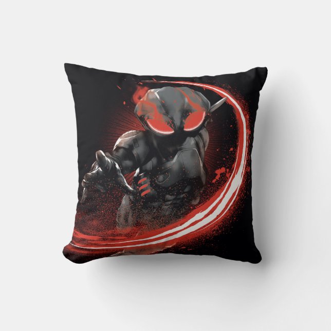 Aquaman | Black Manta Red Swipe Graphic Cushion (Front)