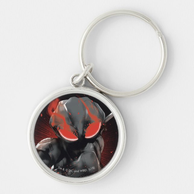 Aquaman | Black Manta Red Swipe Graphic Key Ring (Front)