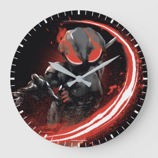 Aquaman | Black Manta Red Swipe Graphic Large Clock