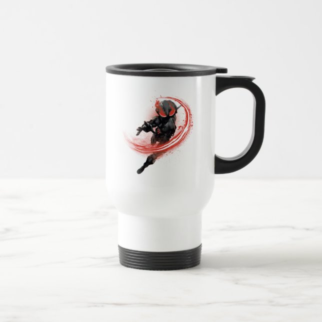 Aquaman | Black Manta Red Swipe Graphic Travel Mug (Right)