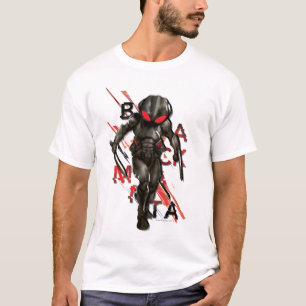 Aquaman Black Manta Scattered Typography Graphic T-Shirt