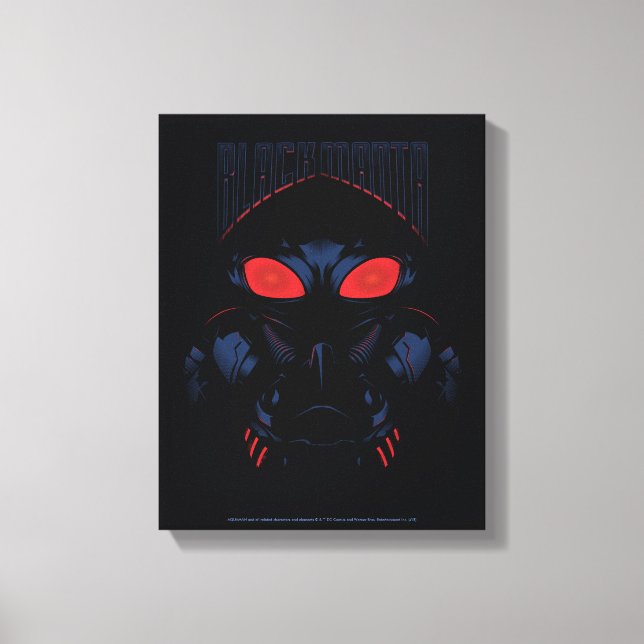 Aquaman | Black Manta Shadowy Graphic Canvas Print (Front)