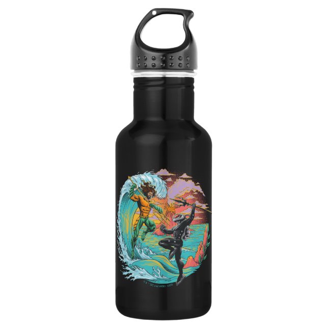 Aquaman & Black Manta Tidal Wave 532 Ml Water Bottle (Front)