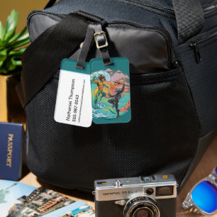 Aquaman & Black Manta Tidal Wave Luggage Tag