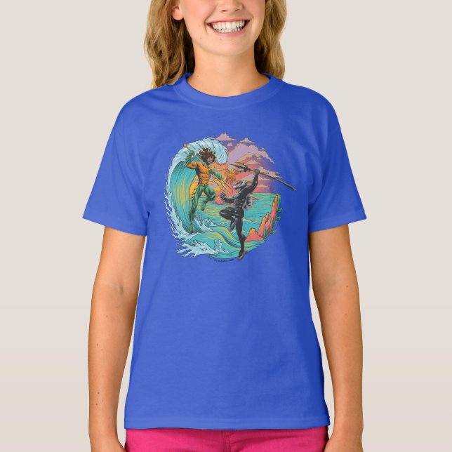 Aquaman & Black Manta Tidal Wave T-Shirt (Front)