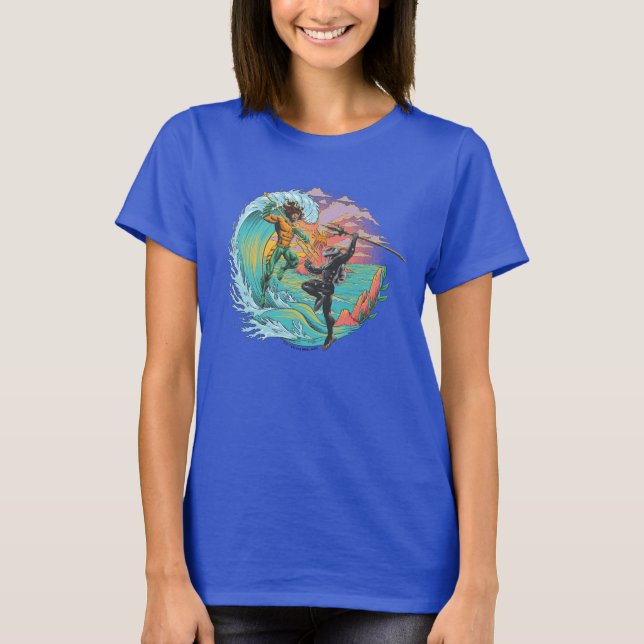 Aquaman & Black Manta Tidal Wave T-Shirt (Front)