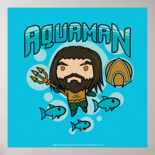 Aquaman   Chibi Aquaman Undersea Graphic Poster