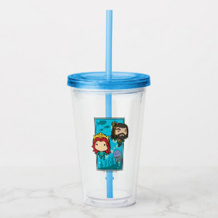 Aquaman   Chibi Mera & Aquaman Undersea Graphic Acrylic Tumbler