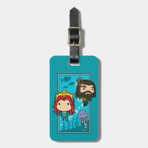 Aquaman Chibi Mera & Aquaman Undersea Graphic Luggage Tag