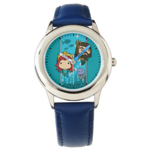 Aquaman Chibi Mera & Aquaman Undersea Graphic Watch