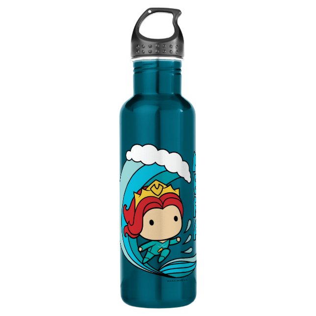 Aquaman | Chibi Mera Riding Wave Graphic 710 Ml Water Bottle (Front)