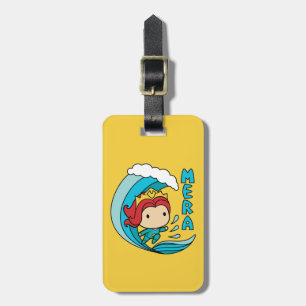 Aquaman   Chibi Mera Riding Wave Graphic Luggage Tag