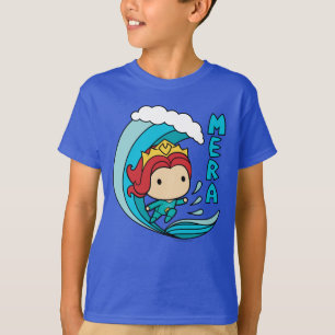 Aquaman   Chibi Mera Riding Wave Graphic T-Shirt