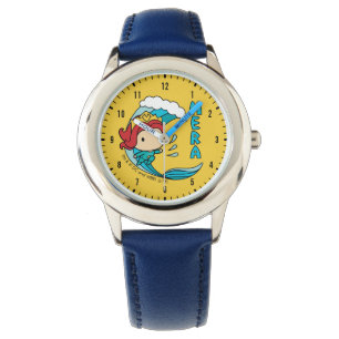 Aquaman   Chibi Mera Riding Wave Graphic Watch