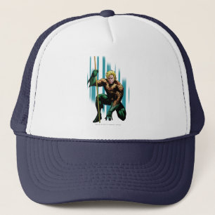 Aquaman Crouching Trucker Hat