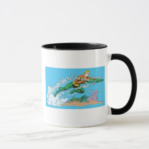 Aquaman Dashes Thru Water Mug