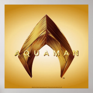 Aquaman   Golden Aquaman Logo Poster