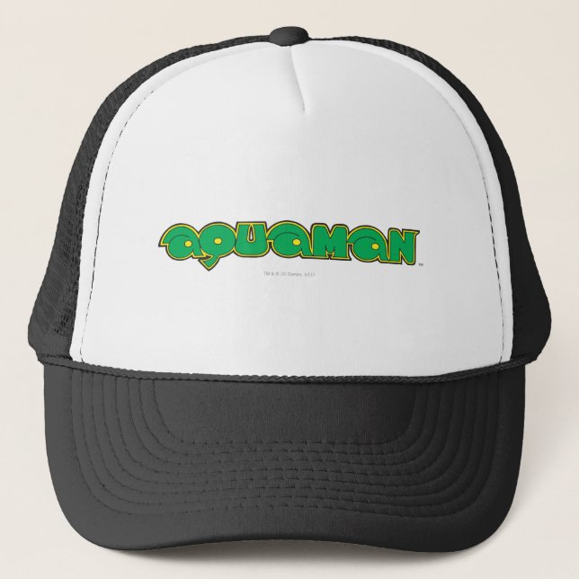 Aquaman Green Logo Trucker Hat (Front)