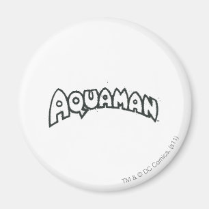 Aquaman Grunge Black Logo 2 Magnet