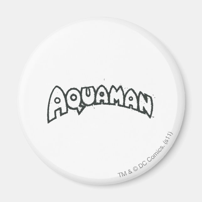 Aquaman Grunge Black Logo 2 Magnet (Front)
