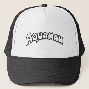 Aquaman Grunge Black Logo 2 Trucker Hat