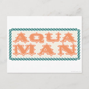 Aquaman It's Showtime! Letters Postcard