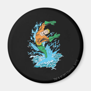 Aquaman Leaps in Wave Magnet